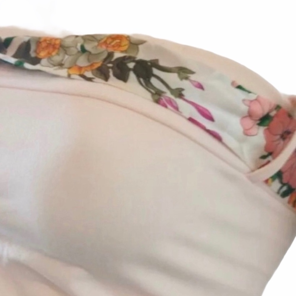 new Bordeaux ๐ Seamless Tube Top ๐ with Floral Satin Ribbon ๐ Baby Pink XXS-L - Picture 8 of 11